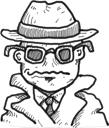 Anonymous detective figure representing cybercriminals and surveillance