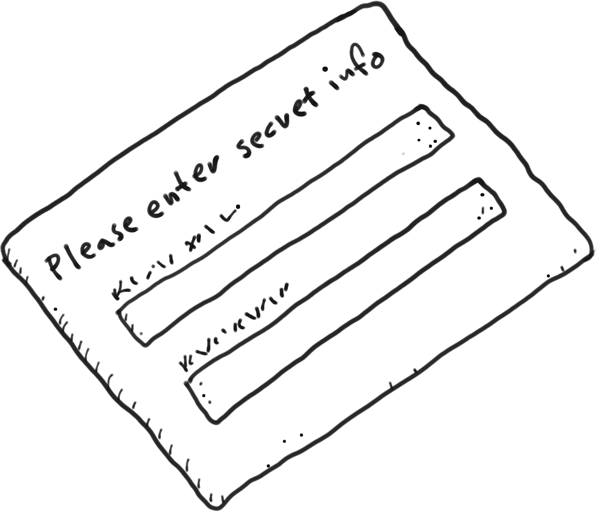 Form requesting sensitive information