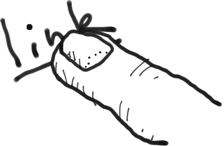 Finger touching hyperlink for security check