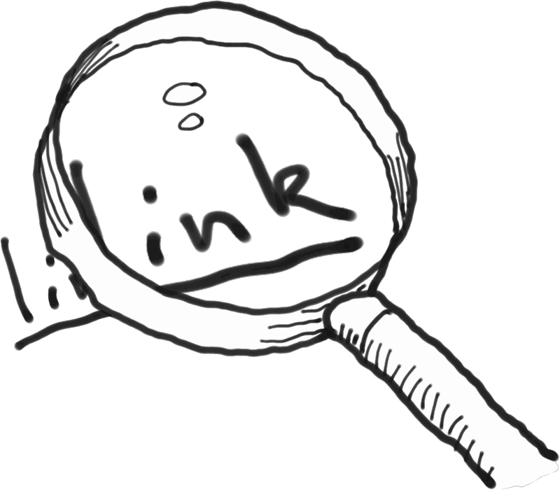 Magnifying glass examining addresses for security