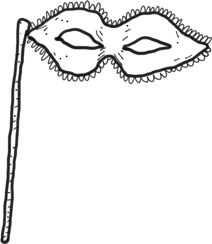 Masquerade mask representing identity deception