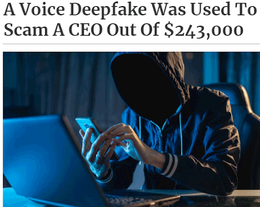 Voice deepfake CEO fraud example